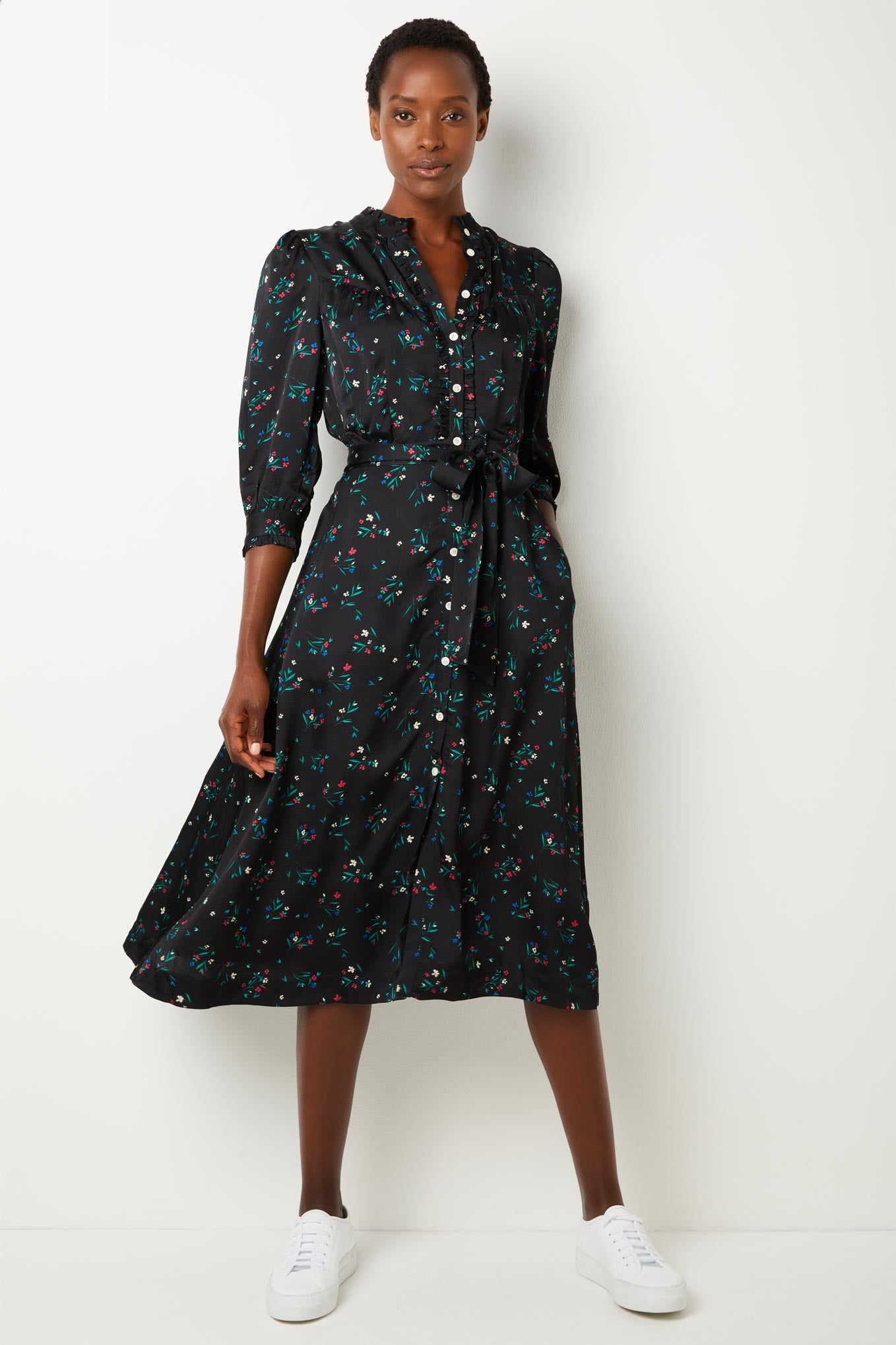 French connection floral shirt 2025 dress