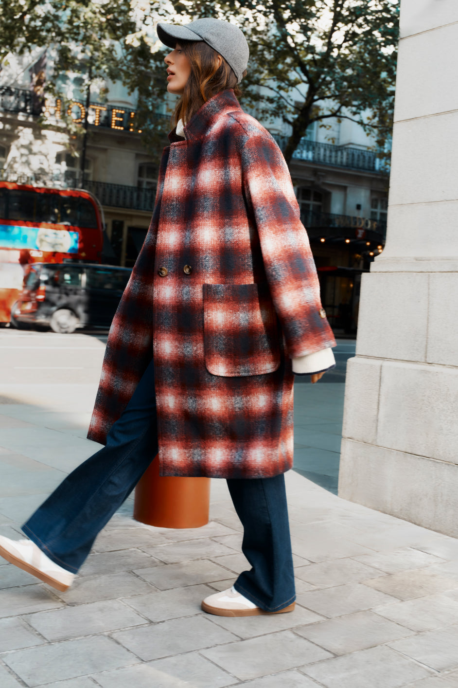 DB x Wyse Check Wool Coat Multi WYSE London