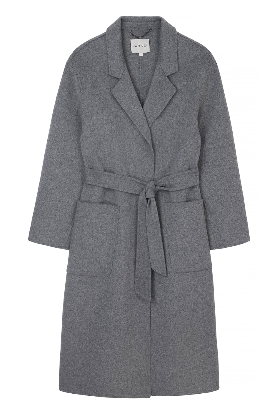 Diane Wool Double Faced Belted Coat - Grey – WYSE London