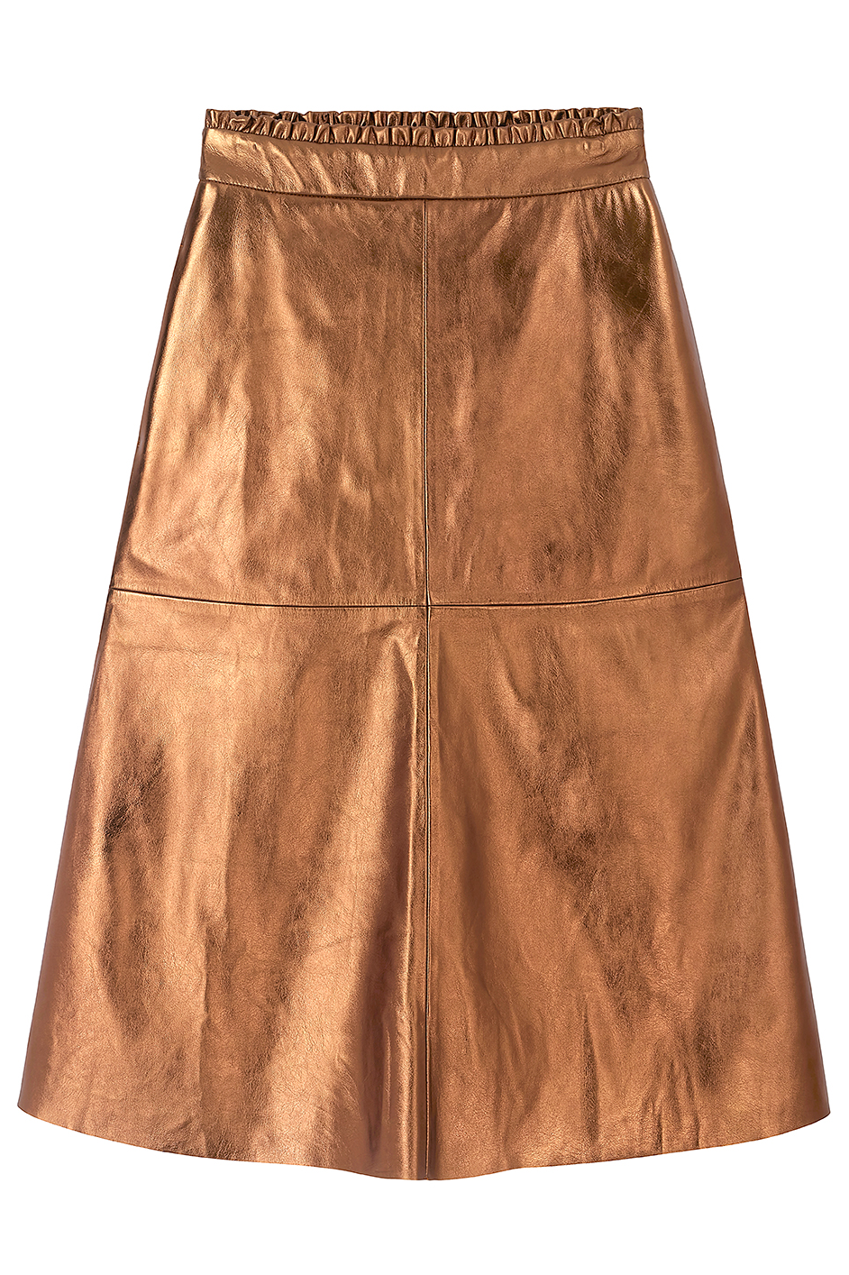 Lateisha Faux Leather Skirt - Bronze