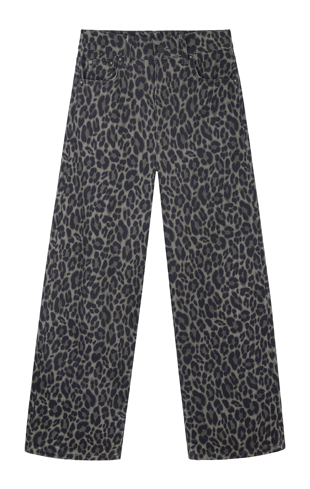 Lula Barrel Jean - Khaki Leopard