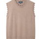 Fleurine Scallop Tank - Oat Marl