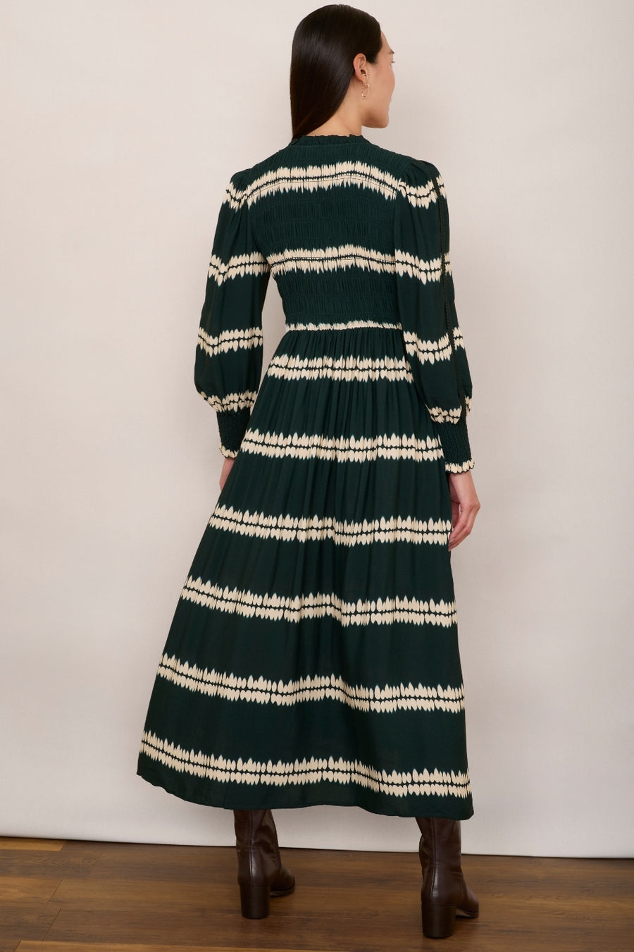 Aggie Dress - Green Shibori