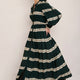 Aggie Dress - Green Shibori