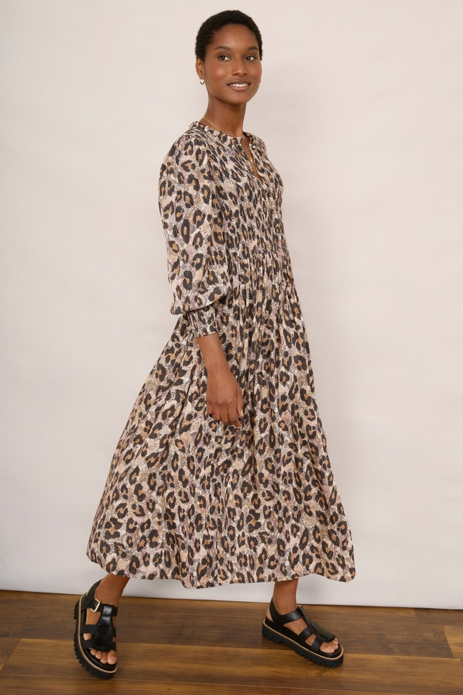 Aggie Dress - Snake Leopard