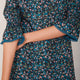 Aimee Silk Blend Dress - Teal Confetti