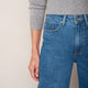 Alexa Side Stripe Flare Jean - Mid Wash