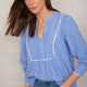 Alia Stripe Top - Blue Stripe