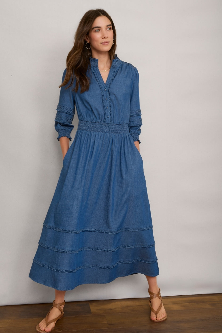 Alina Dress - Chambray