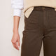 Allie Flare Cropped Jean - Chocolate