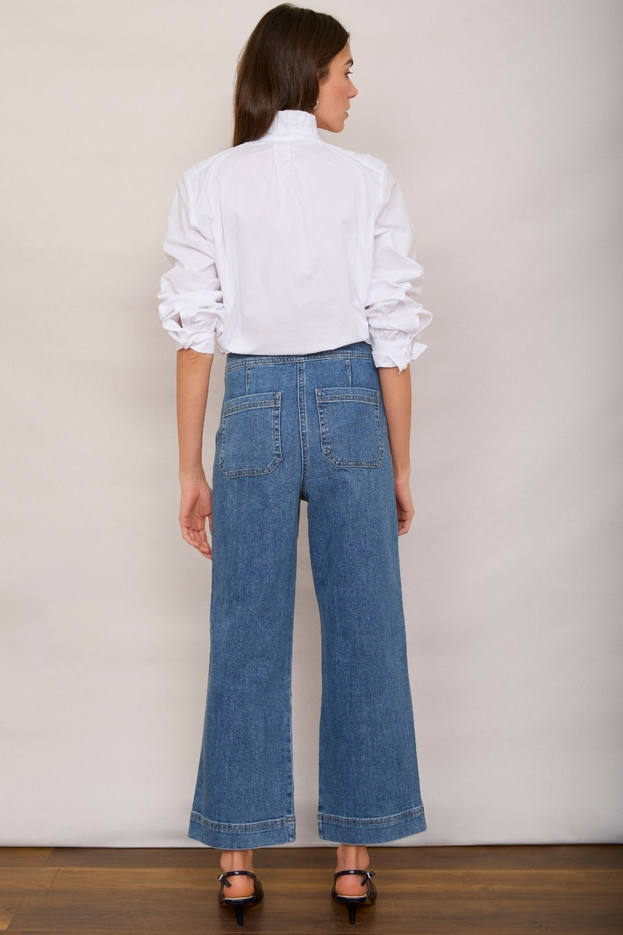 Allie Flare Cropped Jean - Light Wash