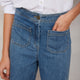 Allie Flare Cropped Jean - Light Wash