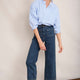 Allie Flare Cropped Jean - Rinse Wash