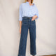 Allie Flare Cropped Jean - Rinse Wash