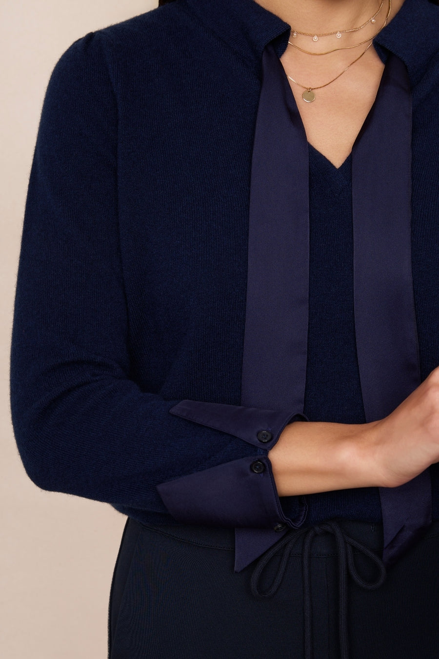 Alora Tie Detail Jumper - Midnight