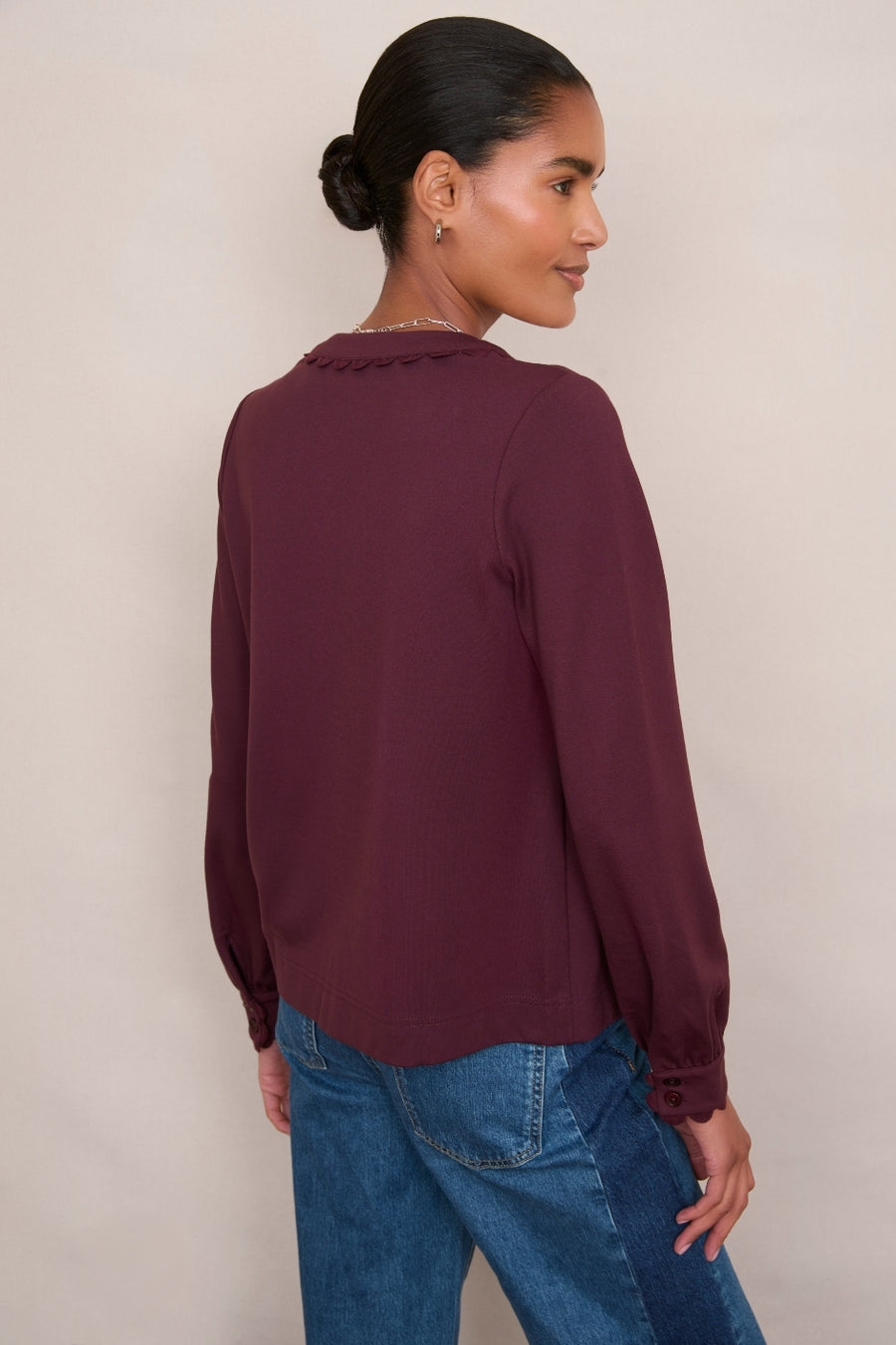 Anisa Ponte Top - Plum