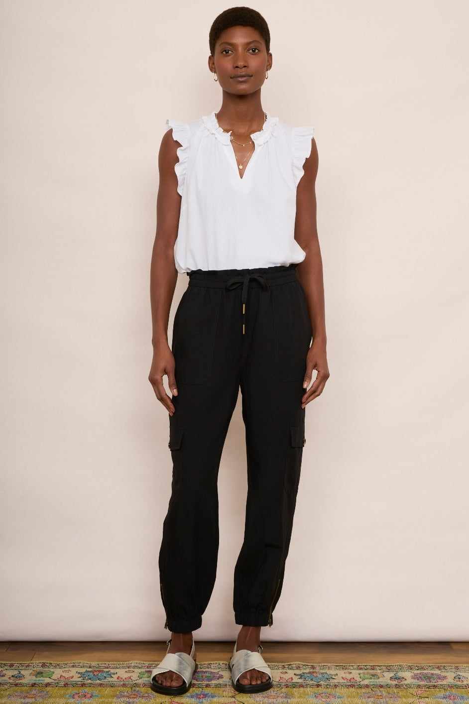 Aniyah Cargo Trouser - Black