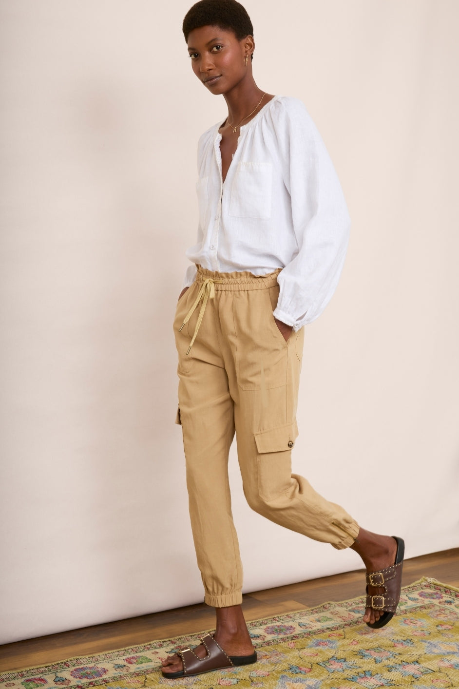 Aniyah Cargo Trouser - Tan