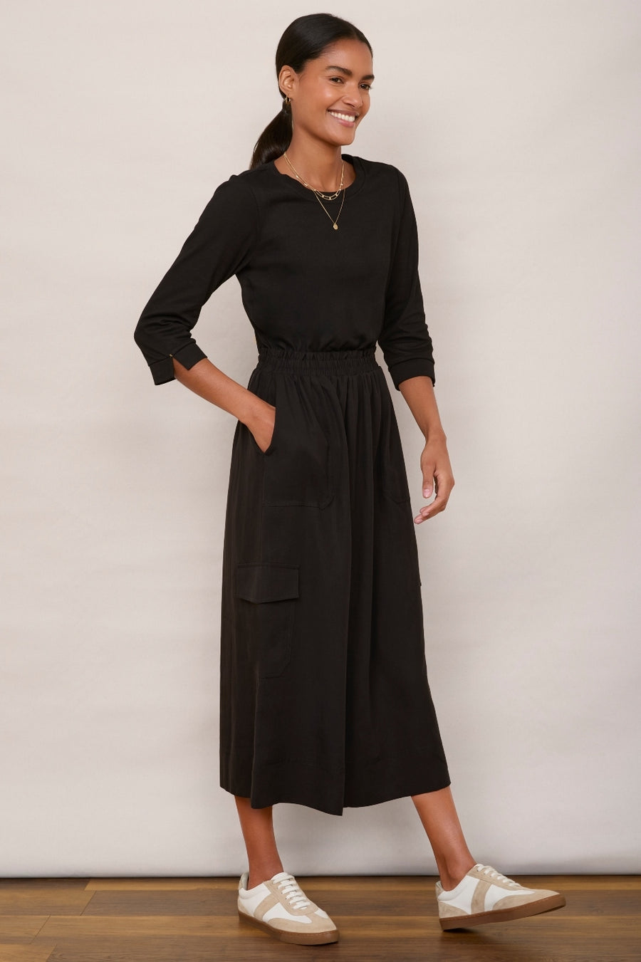 Aniyah Jersey Woven Mix Dress