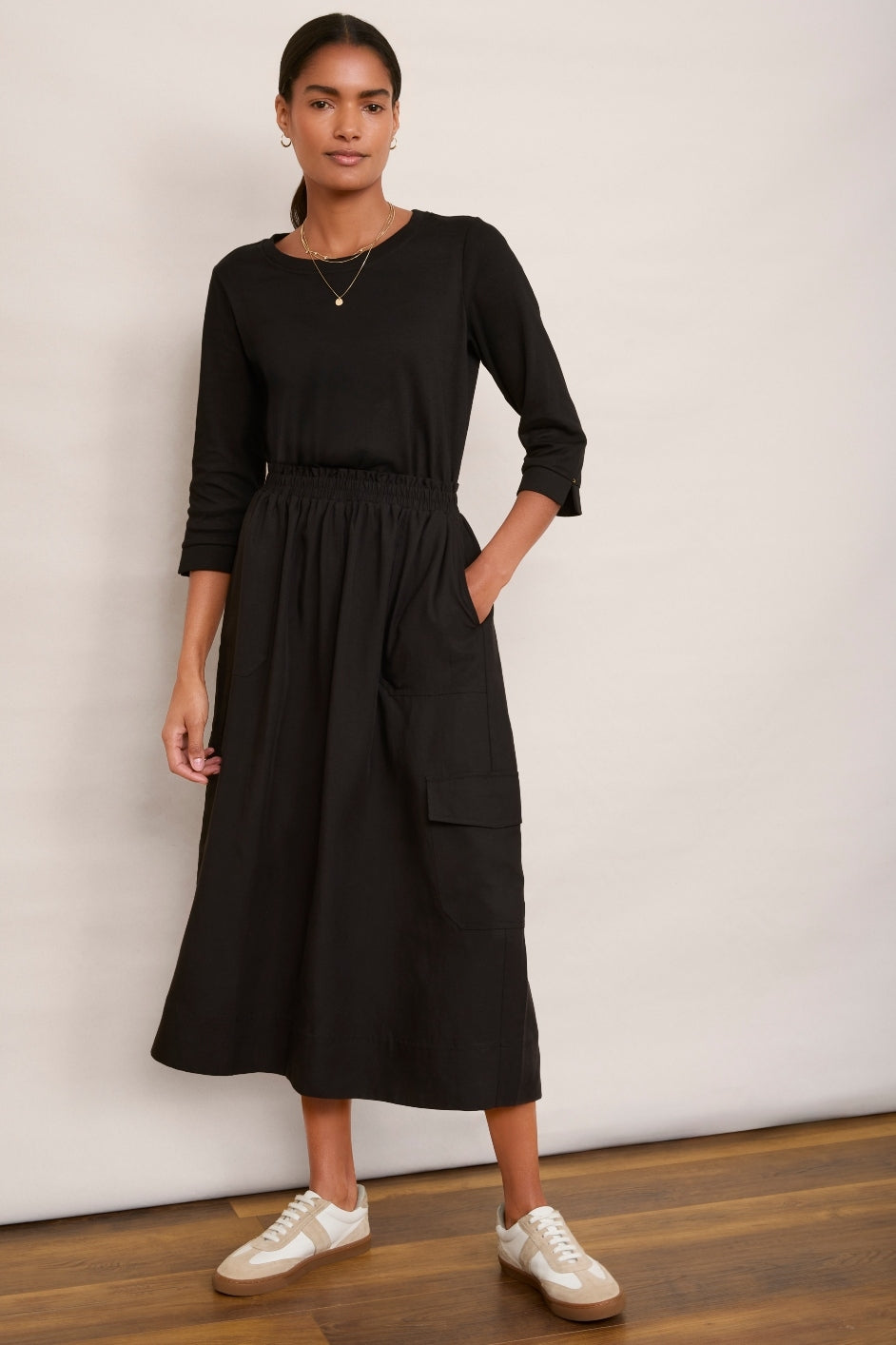 Aniyah Jersey Woven Mix Dress