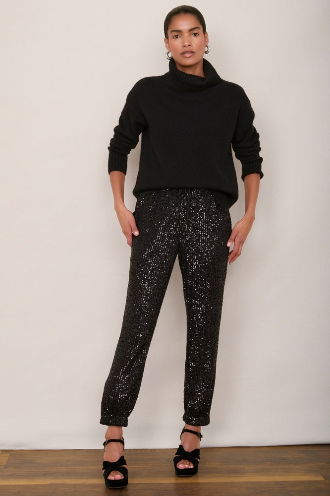 Aniyah Sequin Trouser - Black