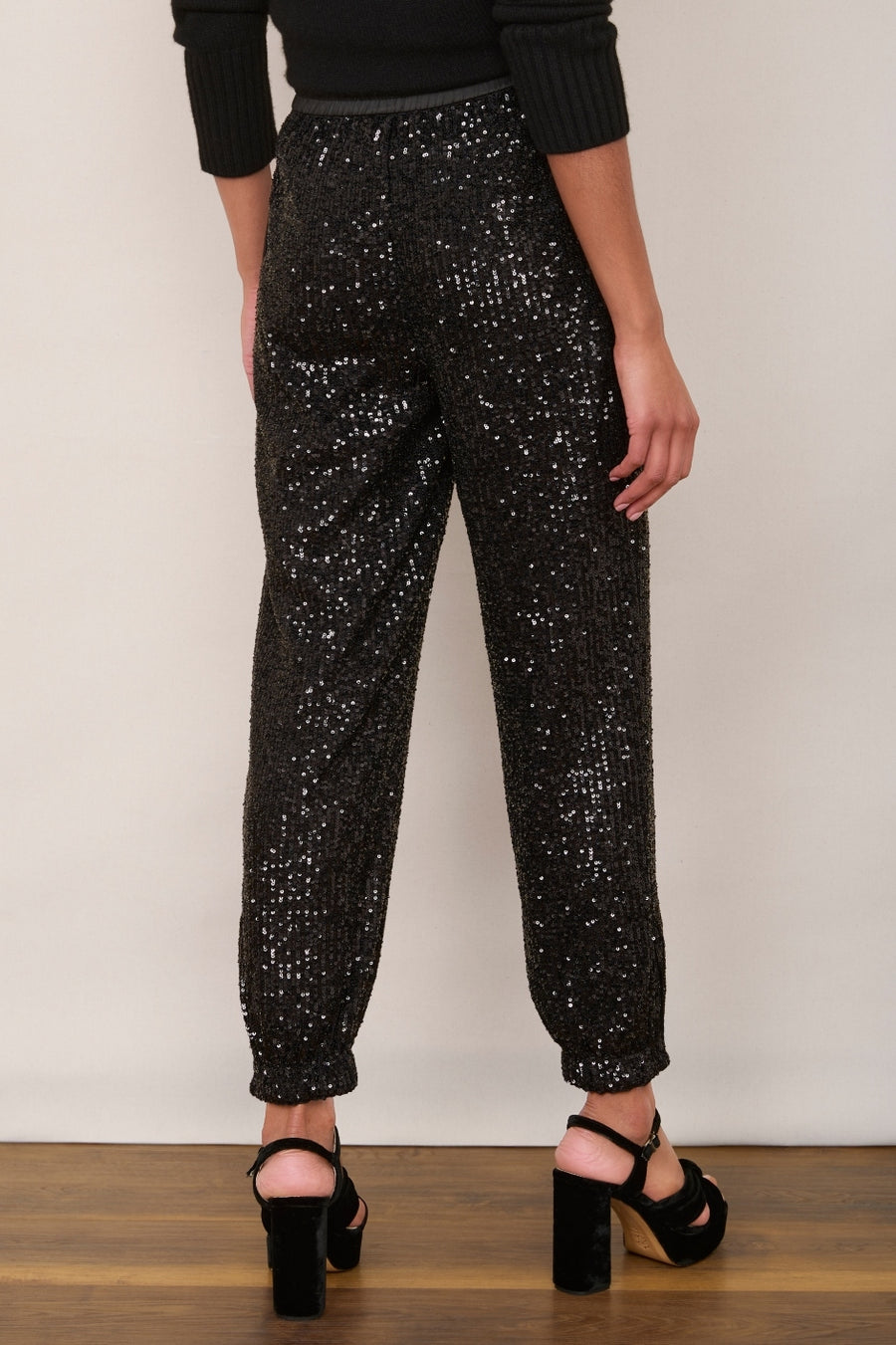 Aniyah Sequin Trouser - Black