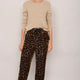 Aniyah Silk Velvet Trouser - Leopard