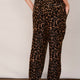 Aniyah Silk Velvet Trouser - Leopard