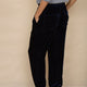 Aniyah Silk Velvet Trouser - Midnight