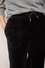 Aniyah Velour Trouser - Black