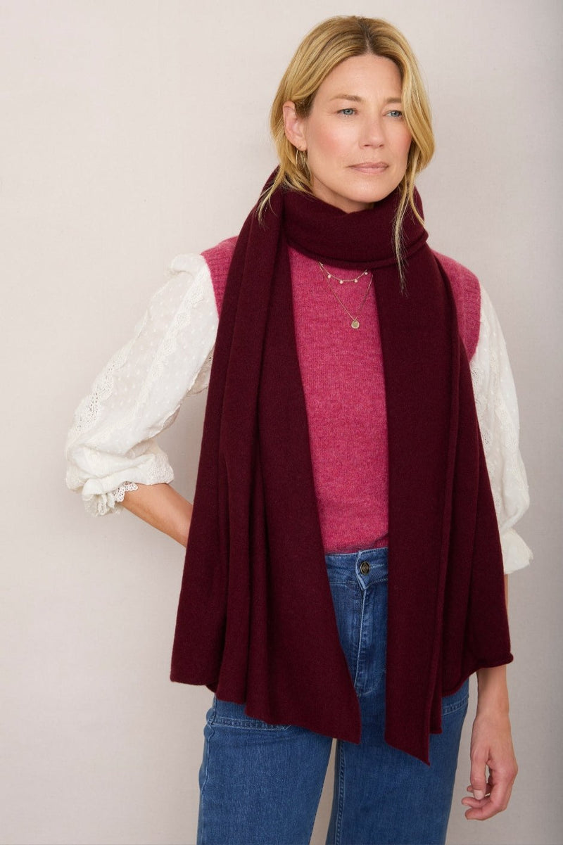 Mathilde Cashmere Scarf - Plum