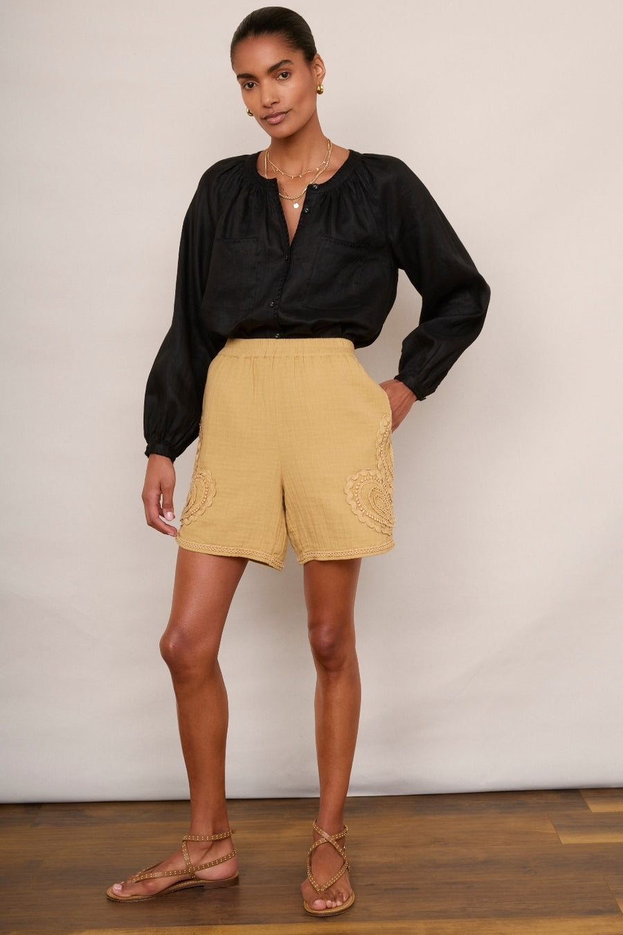 Annalee Double Gauze Short - Tan