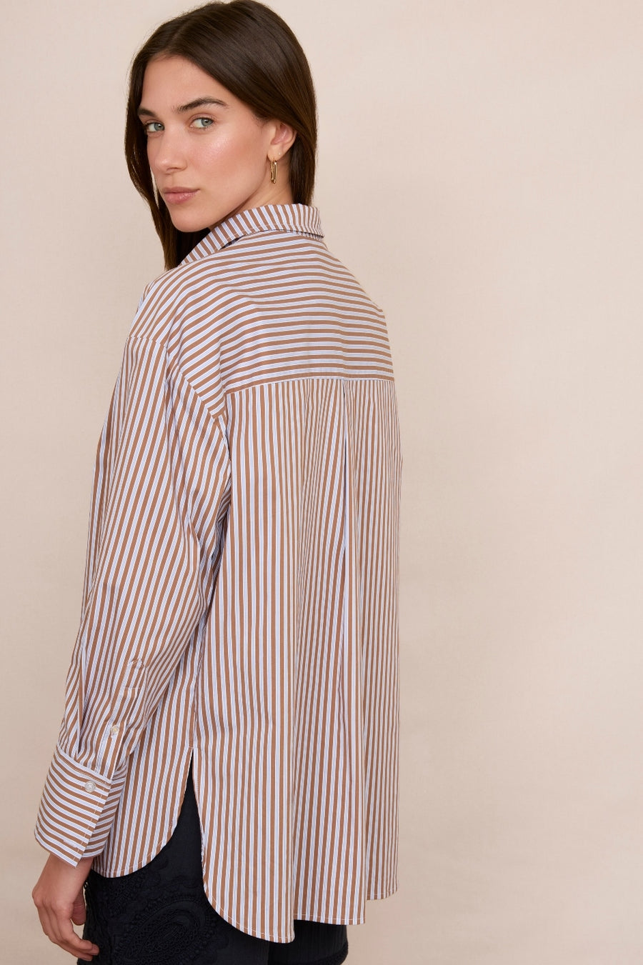 Thomasina Shirt - Tan Stripe