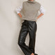 Anne Faux Leather Trouser - Black Croc