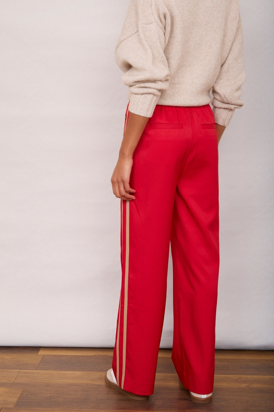 Anya Wide Leg Trouser - Poppy Red