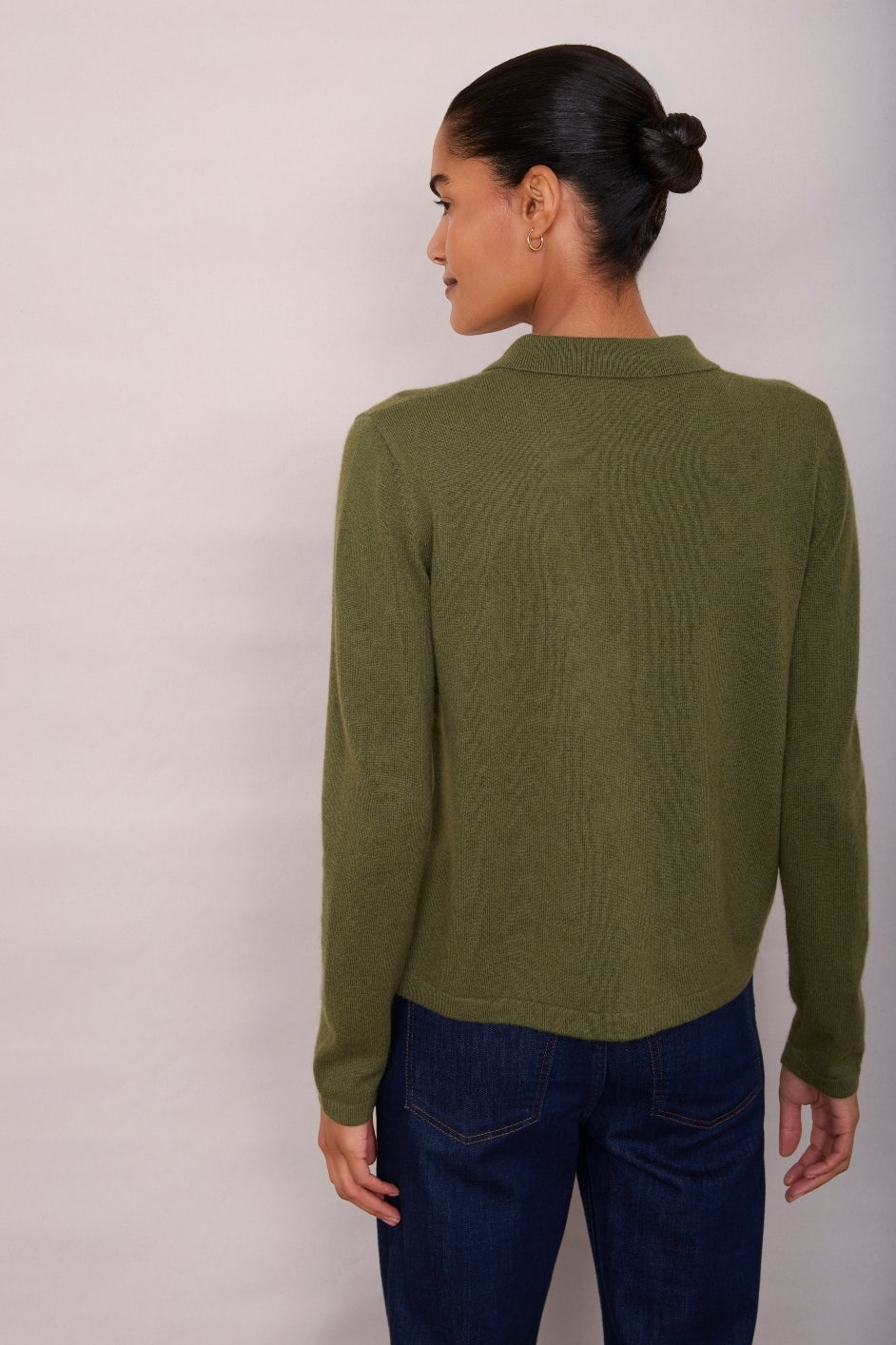 Arti Merino Cashmere Knitted Shirt - Moss Green