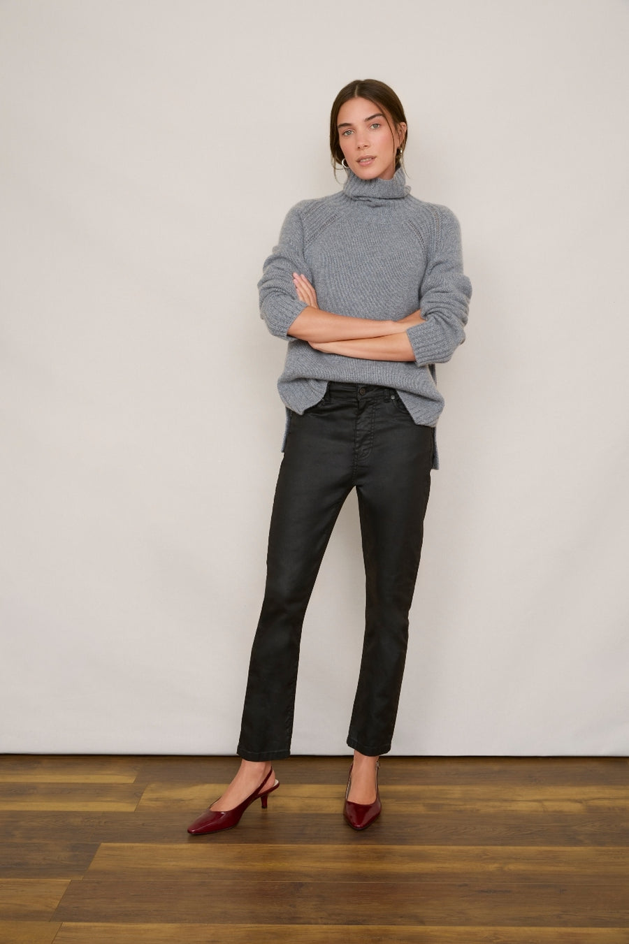 Audrey Coated Jean - Black