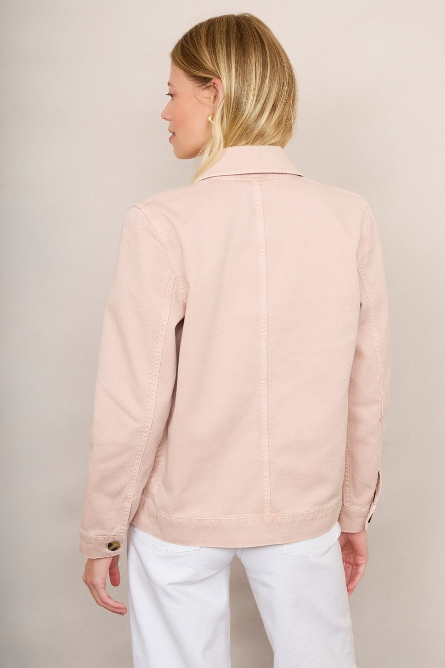 Aveline Denim Jacket - Dusky Pink