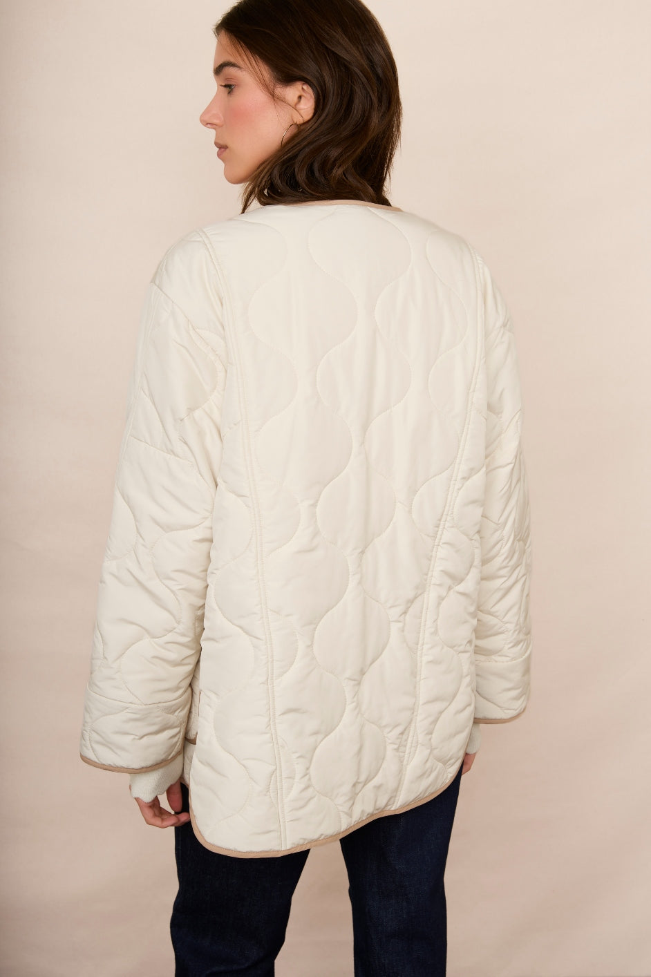 Bria Quilted Jacket - Ivory