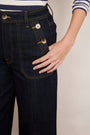 Brigitte Flare Cropped Jean - Rinse Wash