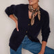 Becky Boyfriend Cardigan - Midnight