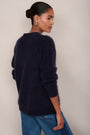 Becky Boyfriend Cardigan - Midnight