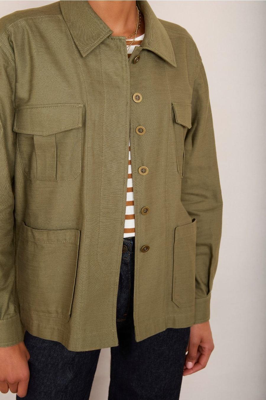 Becky Utility Jacket - Khaki