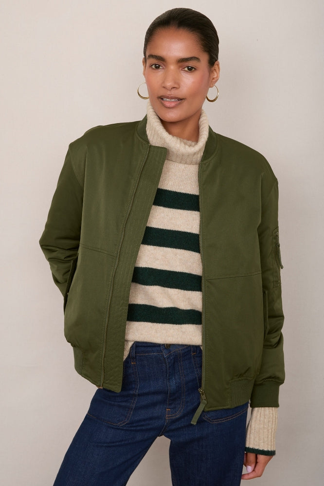 Belle Bomber Jacket - Khaki