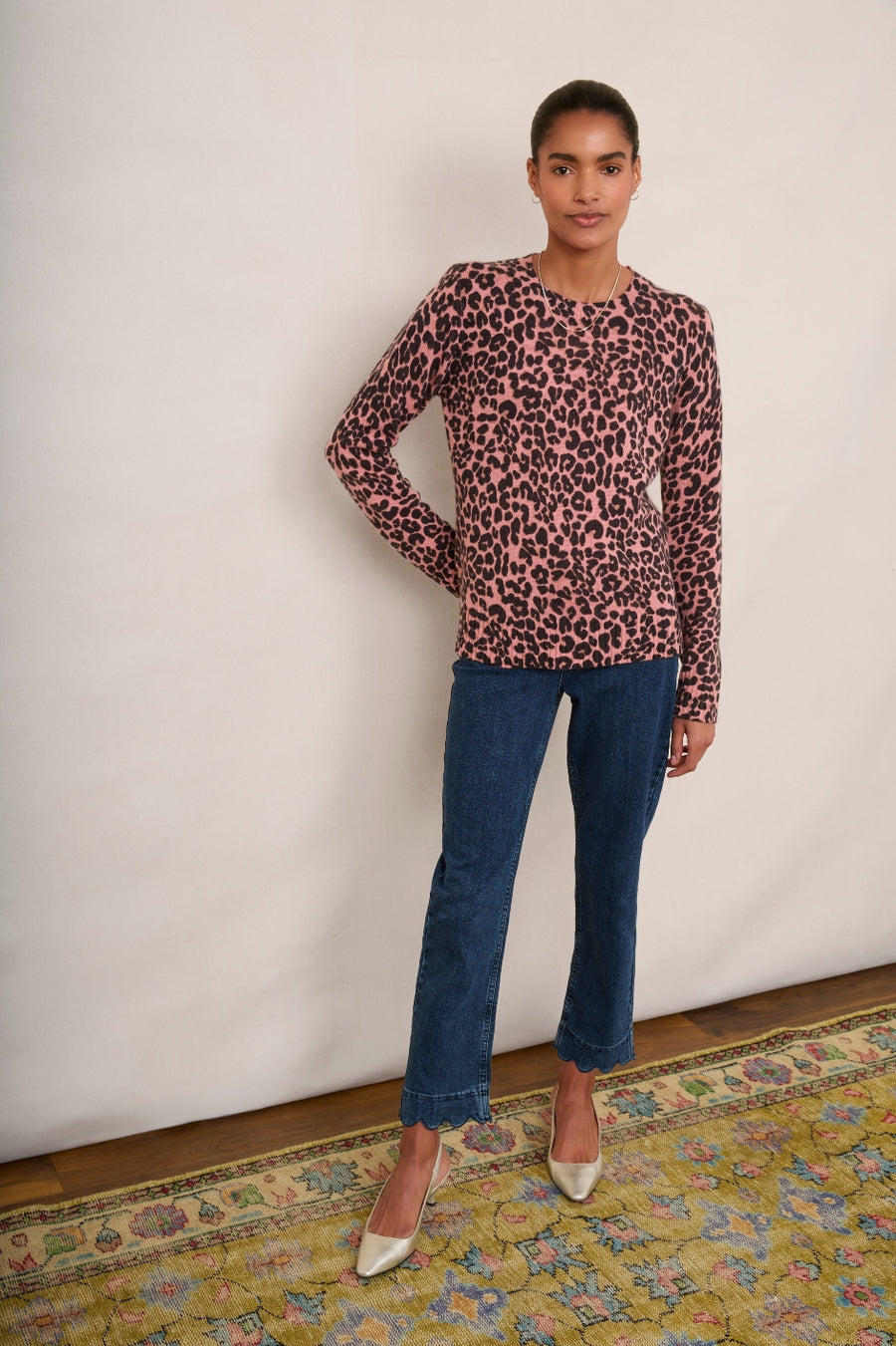 Belle Jumper - Pink Leopard