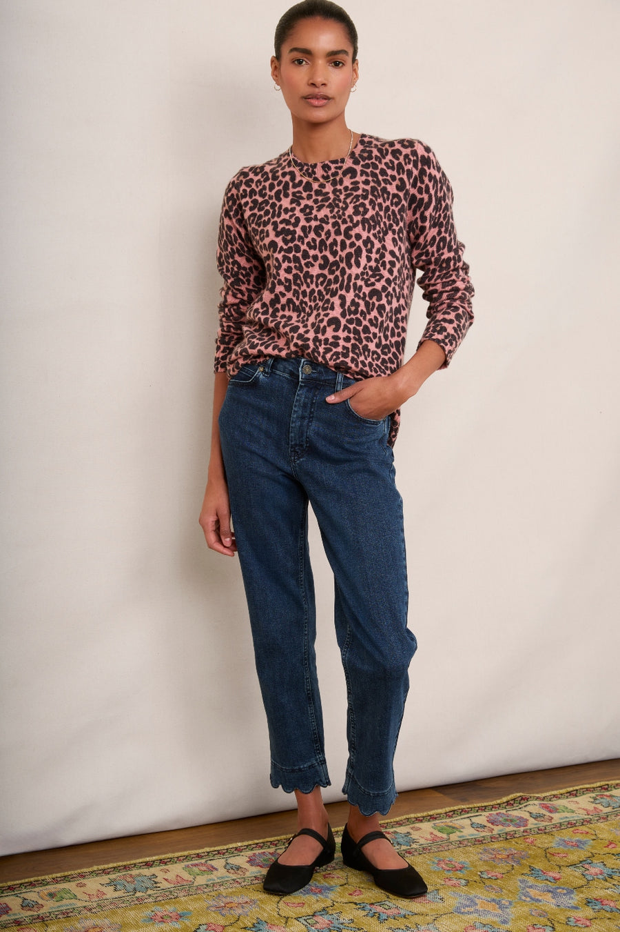 Belle Jumper - Pink Leopard – WYSE London