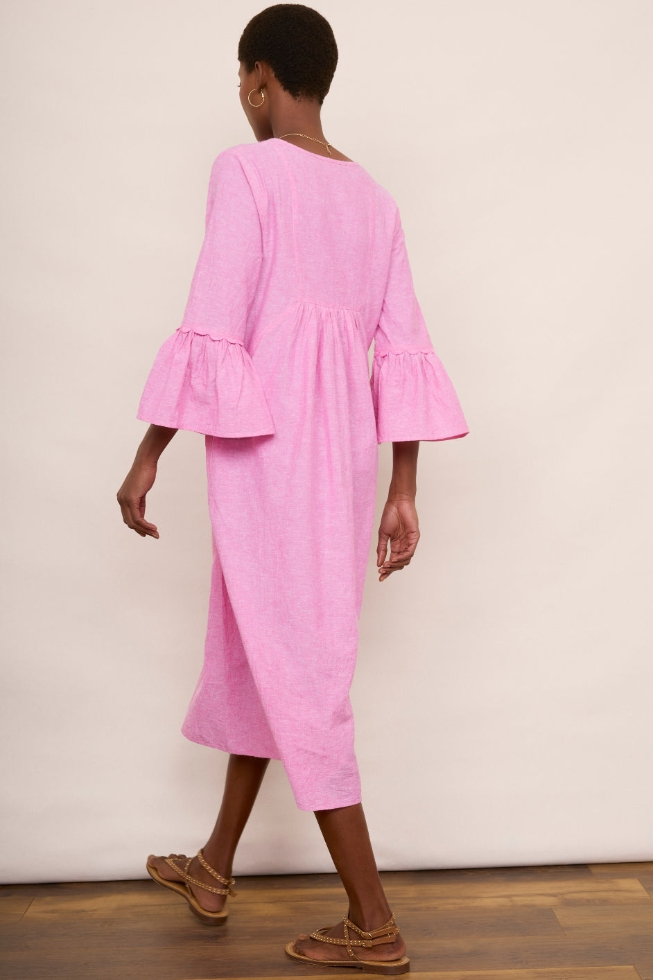 Billie Scallop Dress - Pink