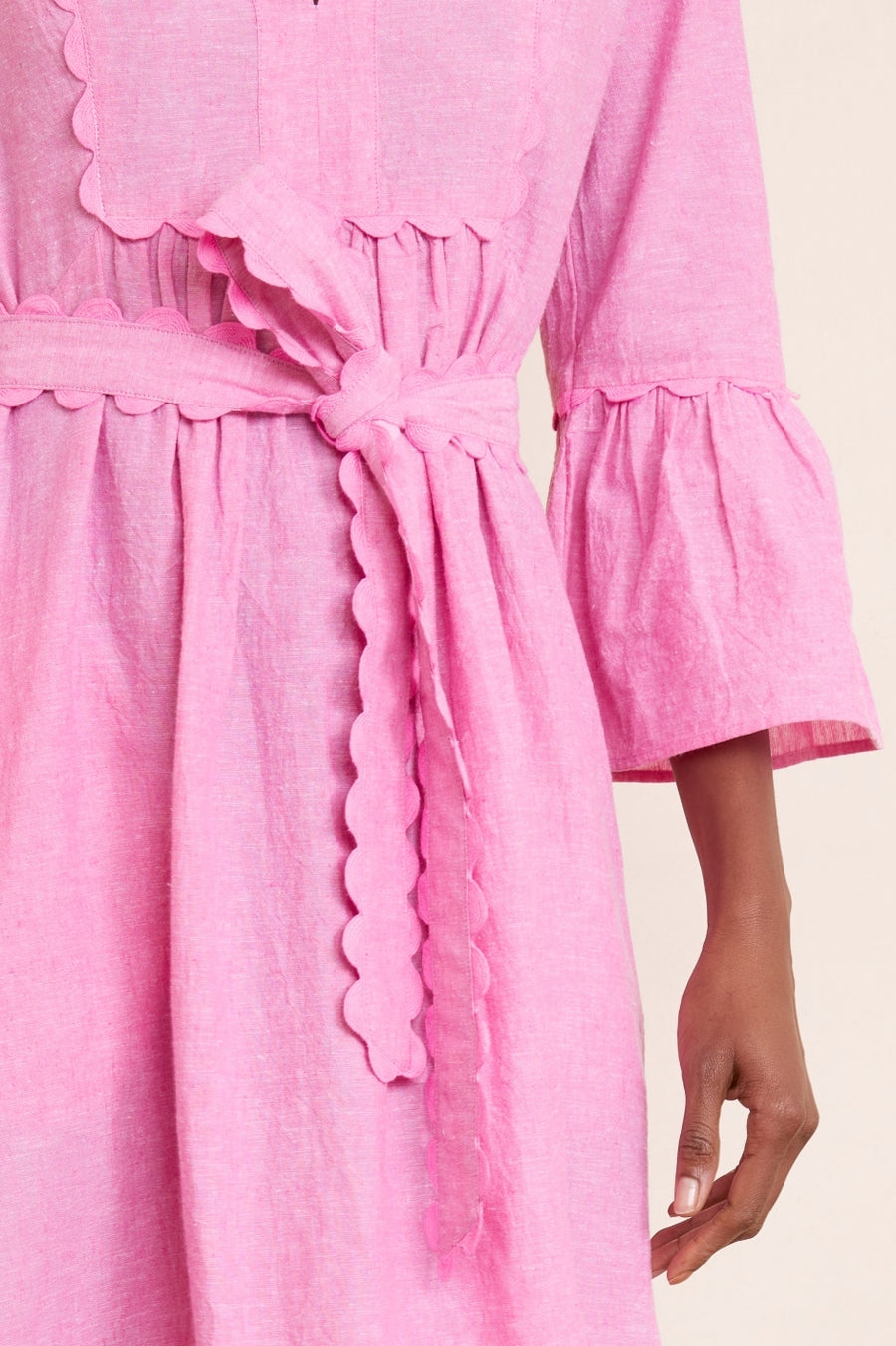 Billie Scallop Dress - Pink