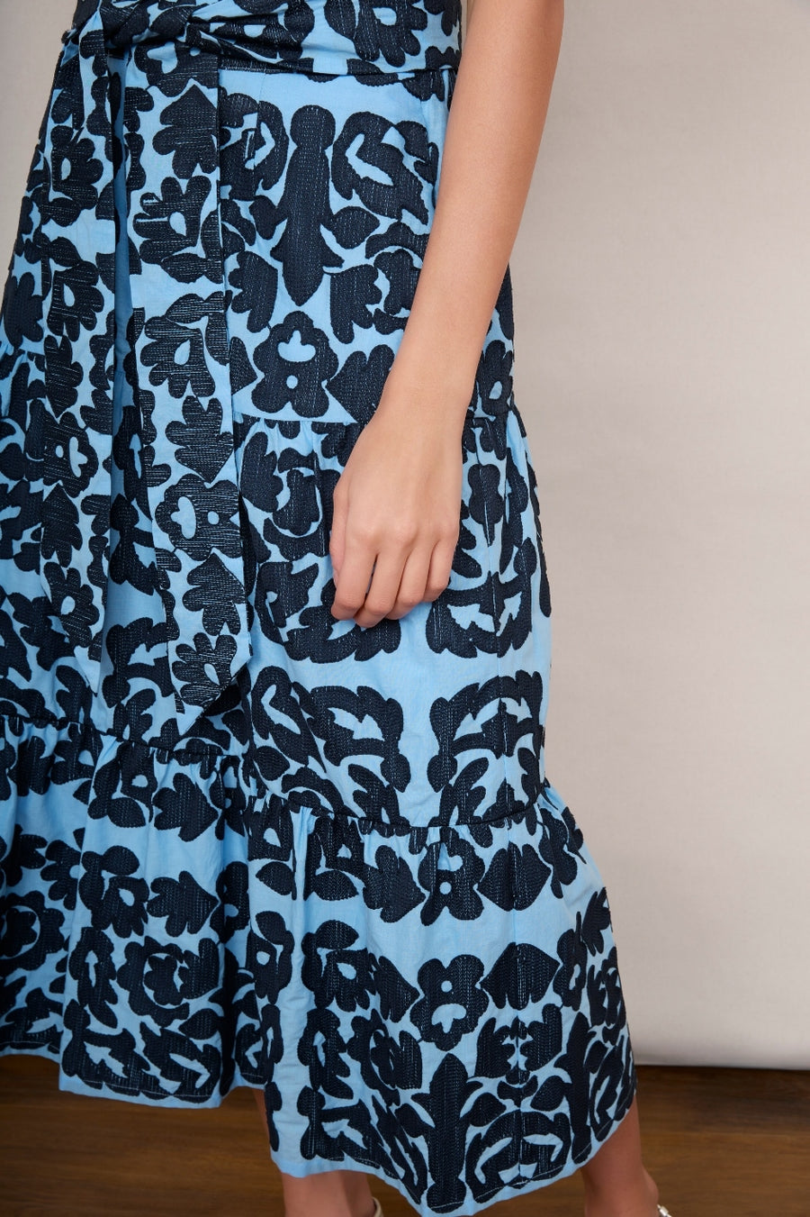 Brodie Embroidered Skirt - Blue/Midnight