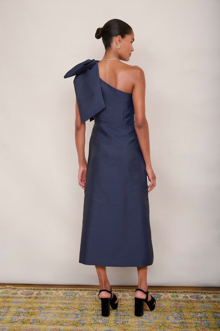 Brydie Bow Dress - Midnight